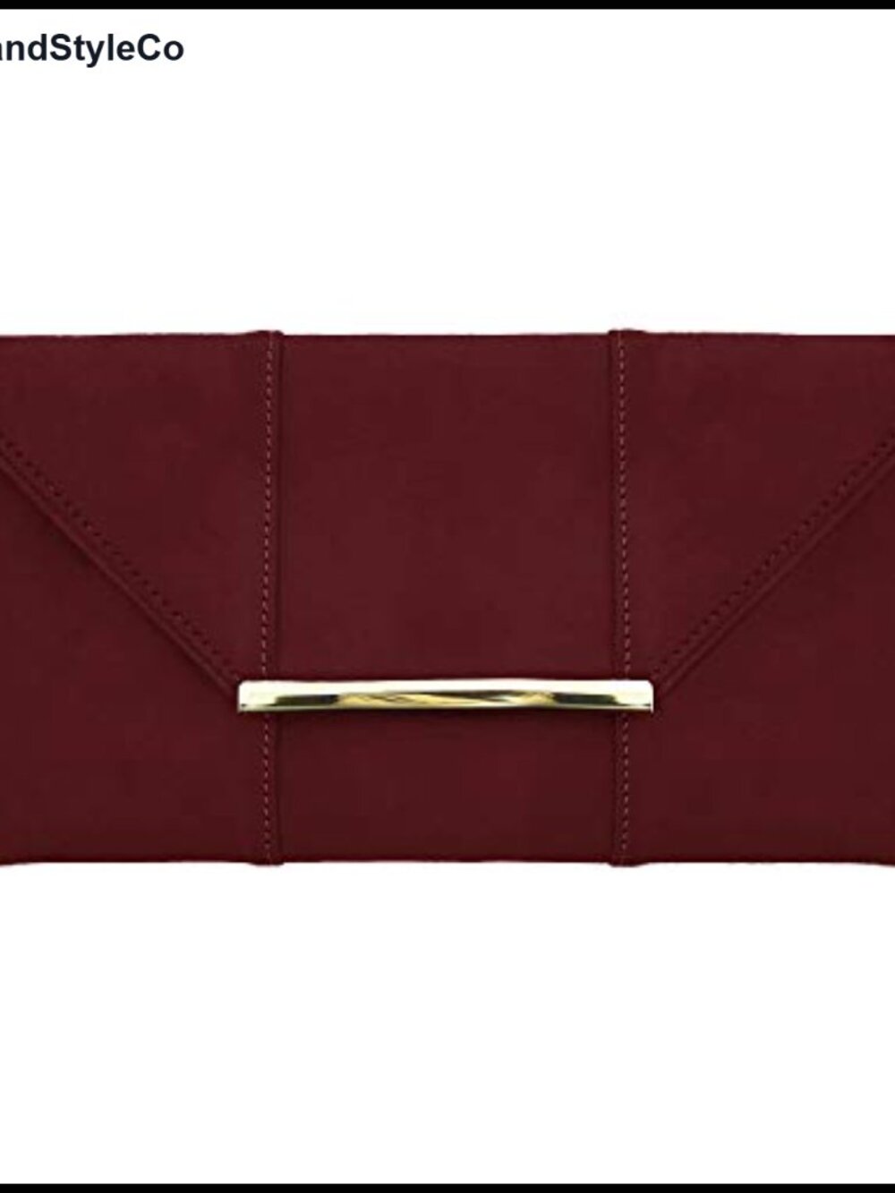 Faux Microsuede Envelope Clutch with Crossbody Chain
